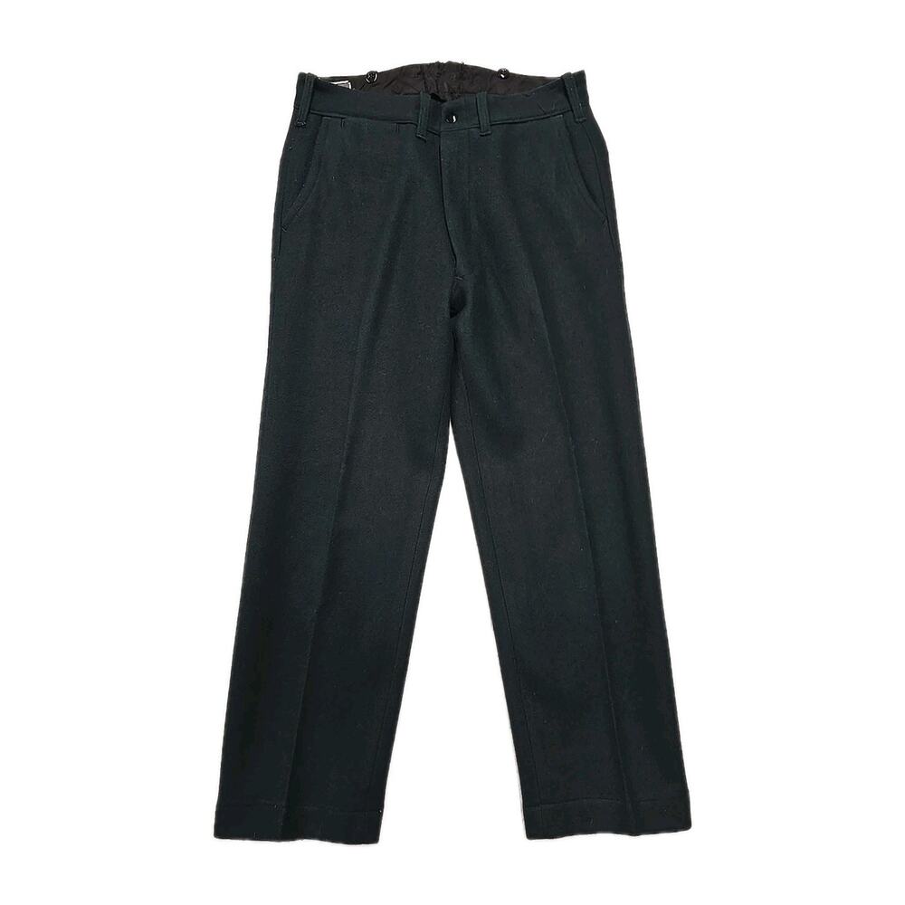 Vtg 50s HW Carter & Sons Wool Hunting Pants Lebanon NH Workwear Suspender 31x28